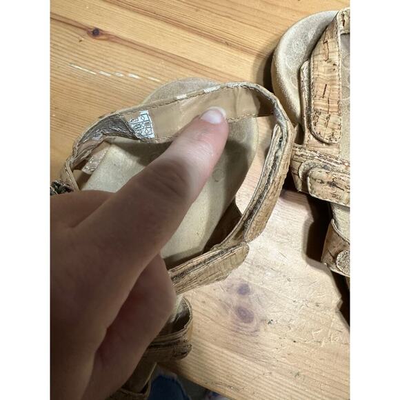 Vionic Amber Cork Sandals Women's Shoes Size 8 Tan Summer Walking Comfort Flaws - Picture 8 of 10